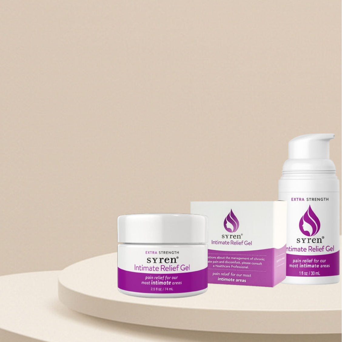 Compare Sizes Syren Intimate relief Gel