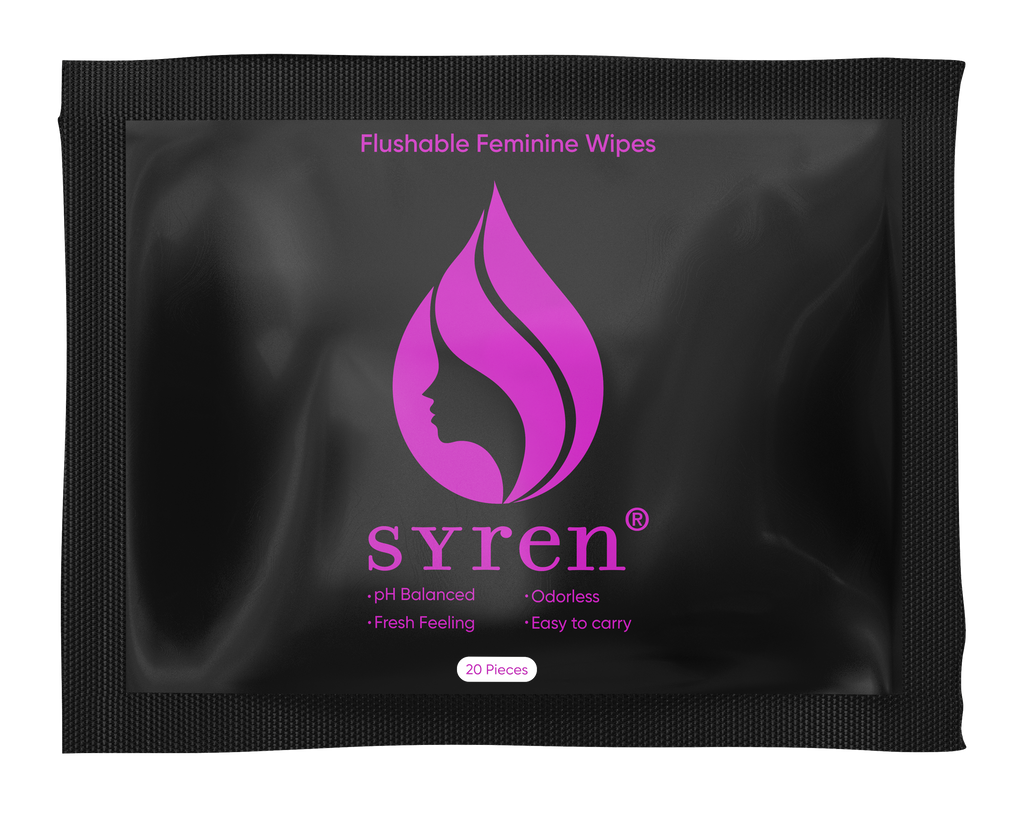 Syren Flushable Feminine Travel Wipes (20 pieces)