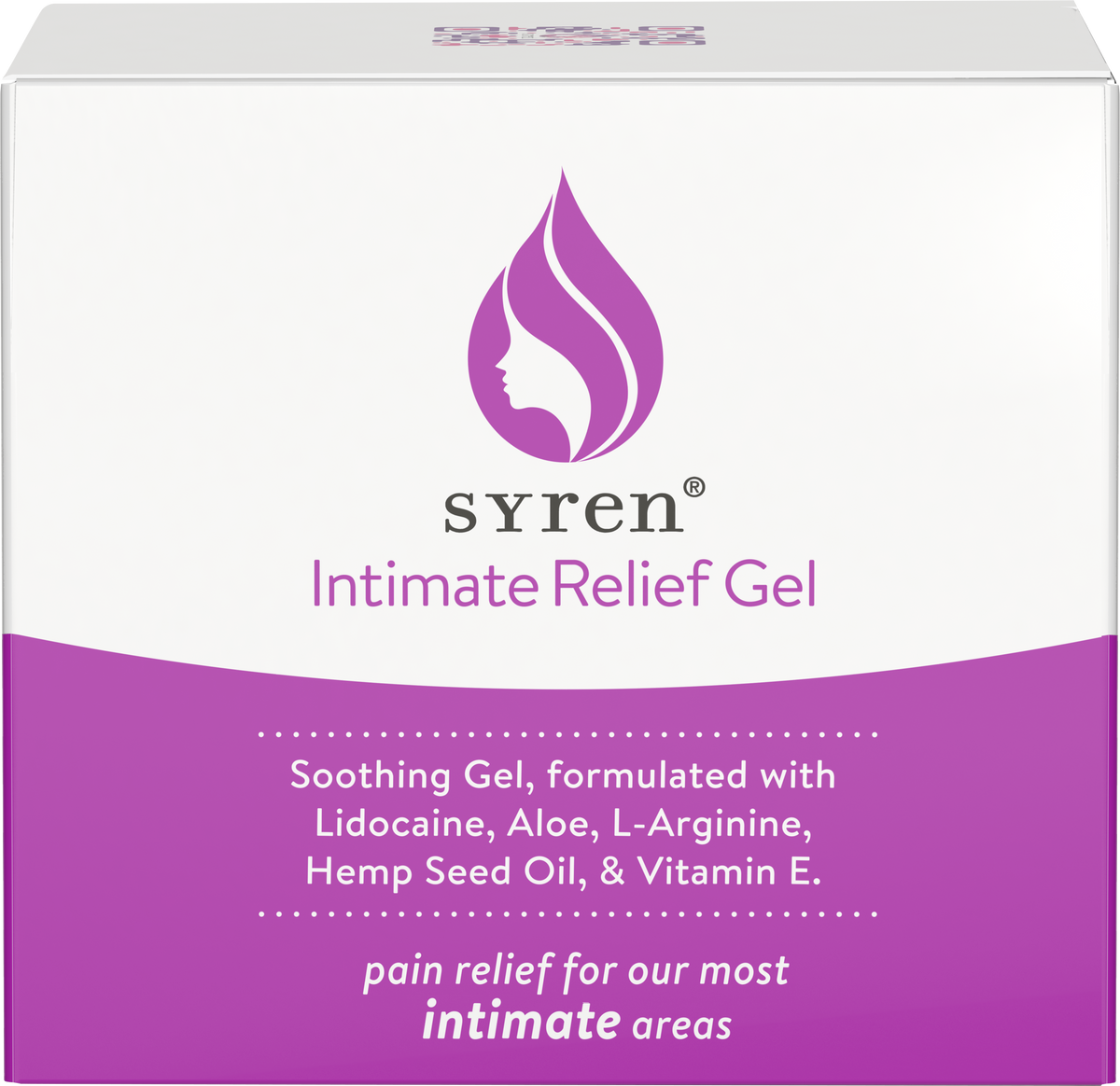 Syren Extra  Intimate Relief Gel - 2.5 fl oz - Gentle Comfort with Lidocaine  - Natural & Fragrance-Free Solution for Sensitive Areas